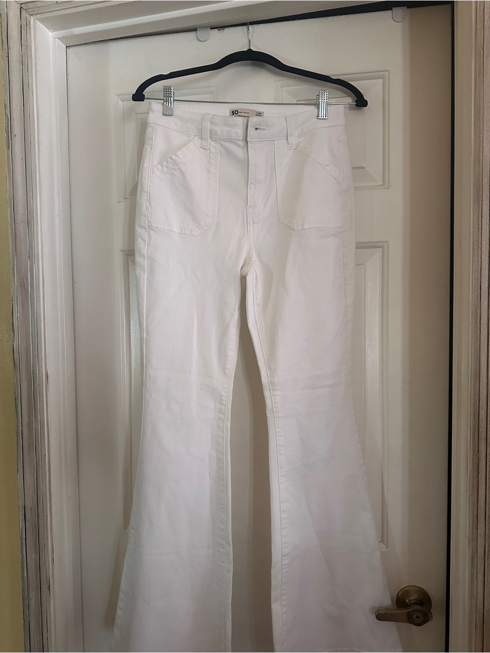 SO White High-Rise Flare Wide-Leg Jeans